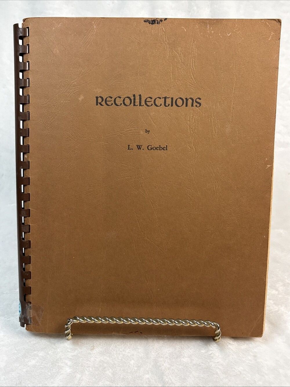 Vintage Recollections Booklet Evangelical Reformed Church L W Goebel Memoirs 196